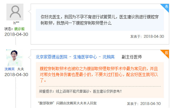腹部穿刺取卵术